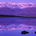 Panorama Badwater and the Panamint Range at Sunrise Death Valley